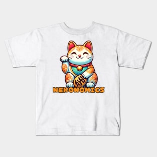 Maneki Neko Beckoning cat Kids T-Shirt